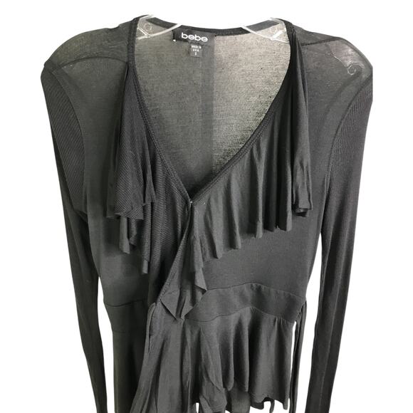 White House Black Market Top Women XS Ruffle Cocktail Old Money Preppy Chic Boho - Picture 6 of 8